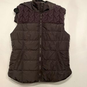 Aeropostale winter hoodie vest color dark gray size large NWT
